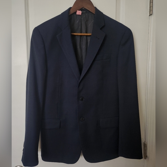 Armani Exchange AX Mens Slim Fit Navy Blue 2 Pieces Wool SuitUSA 38R 34x30